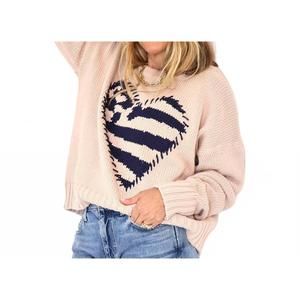 NEW KERRI ROSENTHAL boyfriend us of love sweater in taupe
